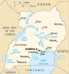 Map of Uganda
